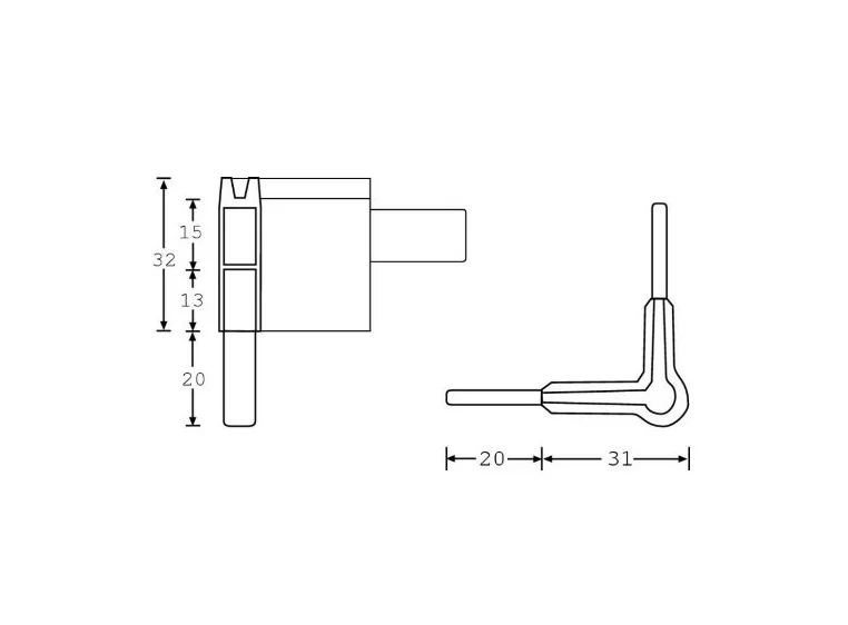 Adam Hall Hardware Easy Case - Corner for Lid Location male 